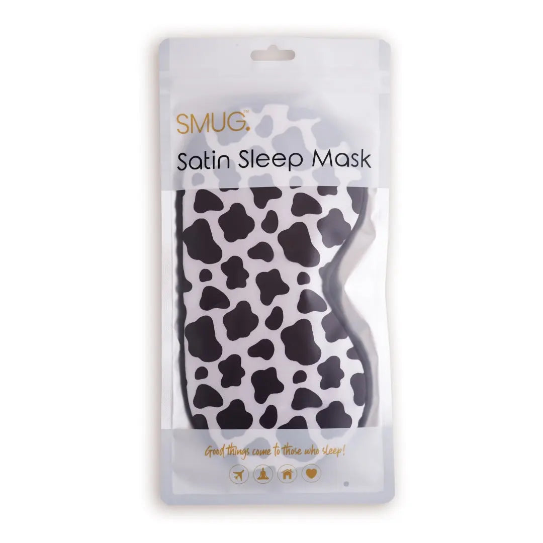 Satin Sleep Mask - Cow Print SMUG