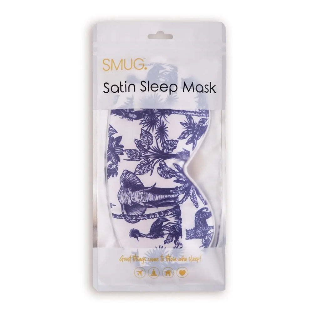 Satin Sleep Mask - Elephant Print SMUG