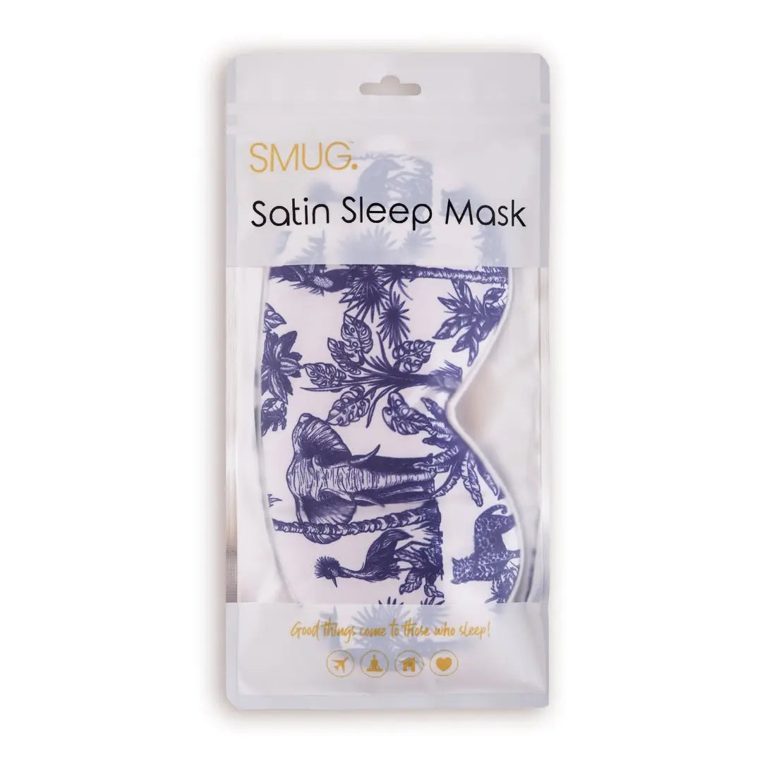 Satin Sleep Mask - Elephant Print SMUG