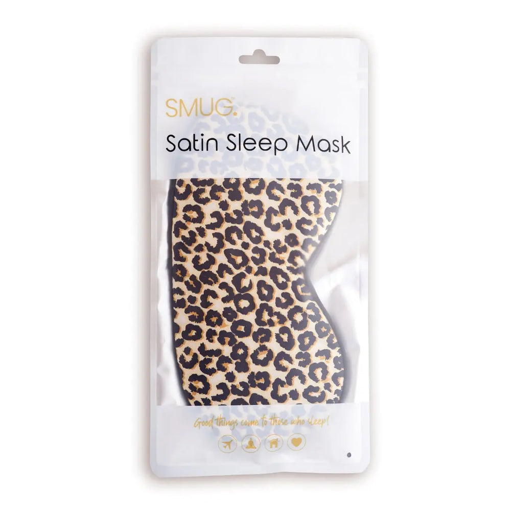 Satin Sleep Mask - Leopard Print SMUG