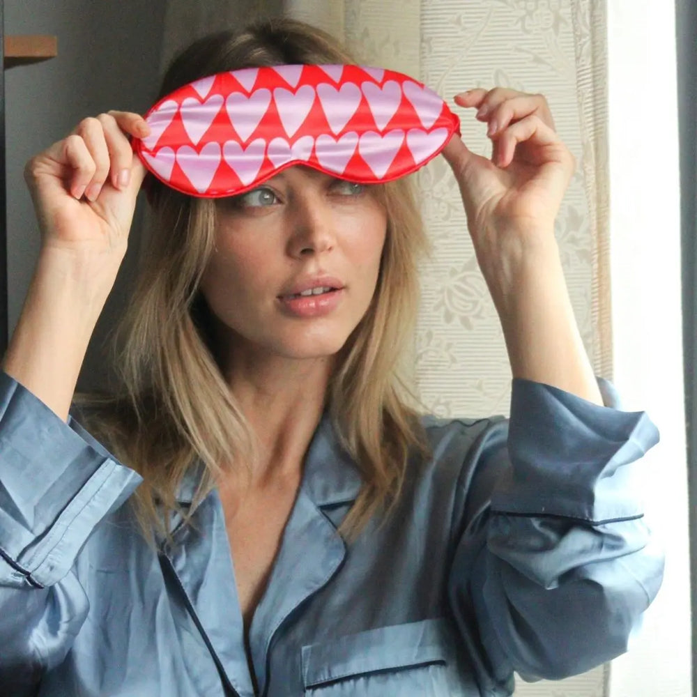 Satin Sleep Mask - Longheart Print SMUG