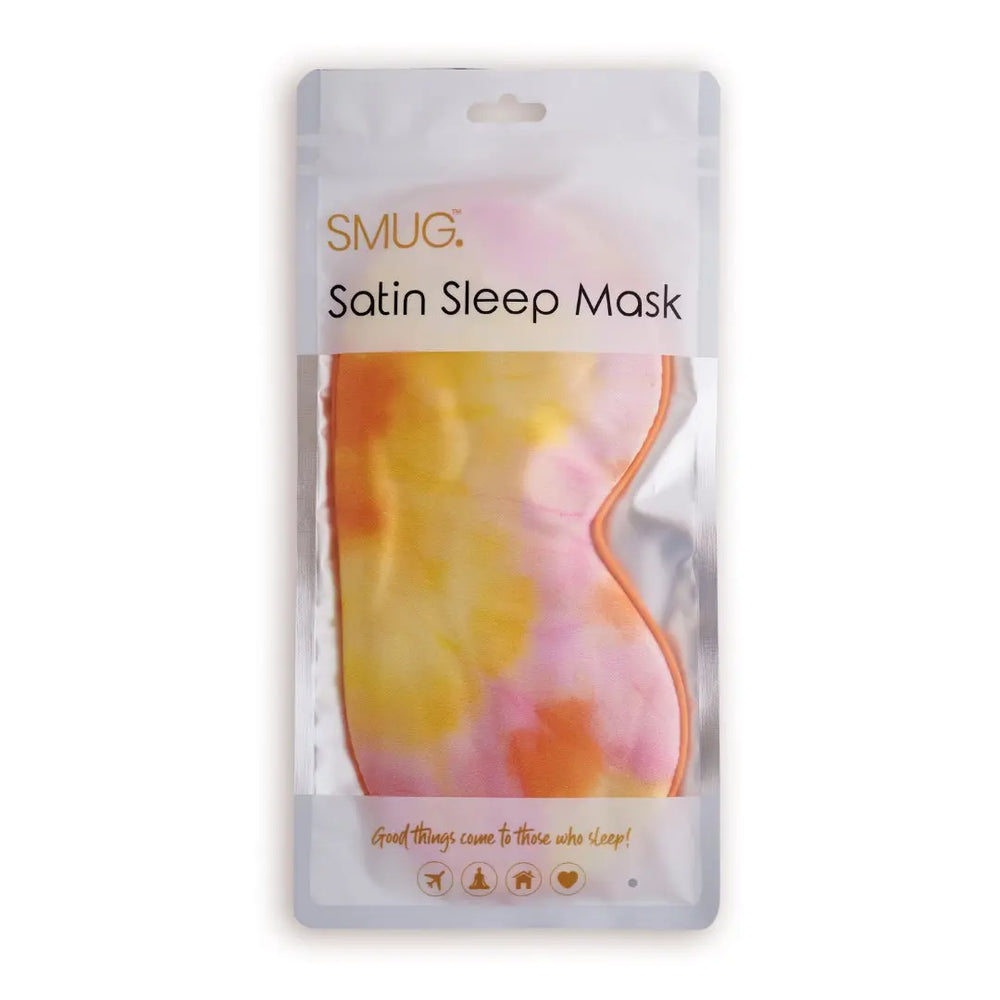 Satin Sleep Mask - Orange Tie Dye SMUG