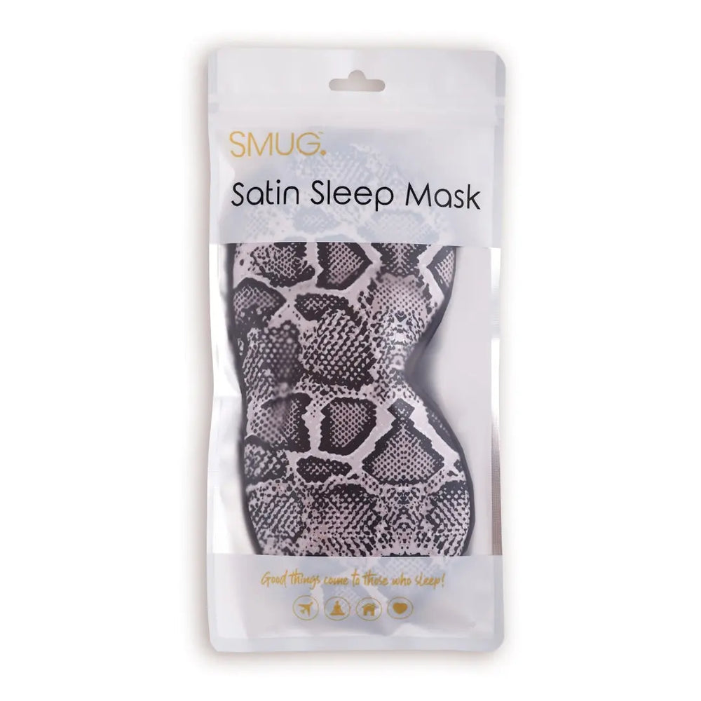 Satin Sleep Mask - Snake Print SMUG