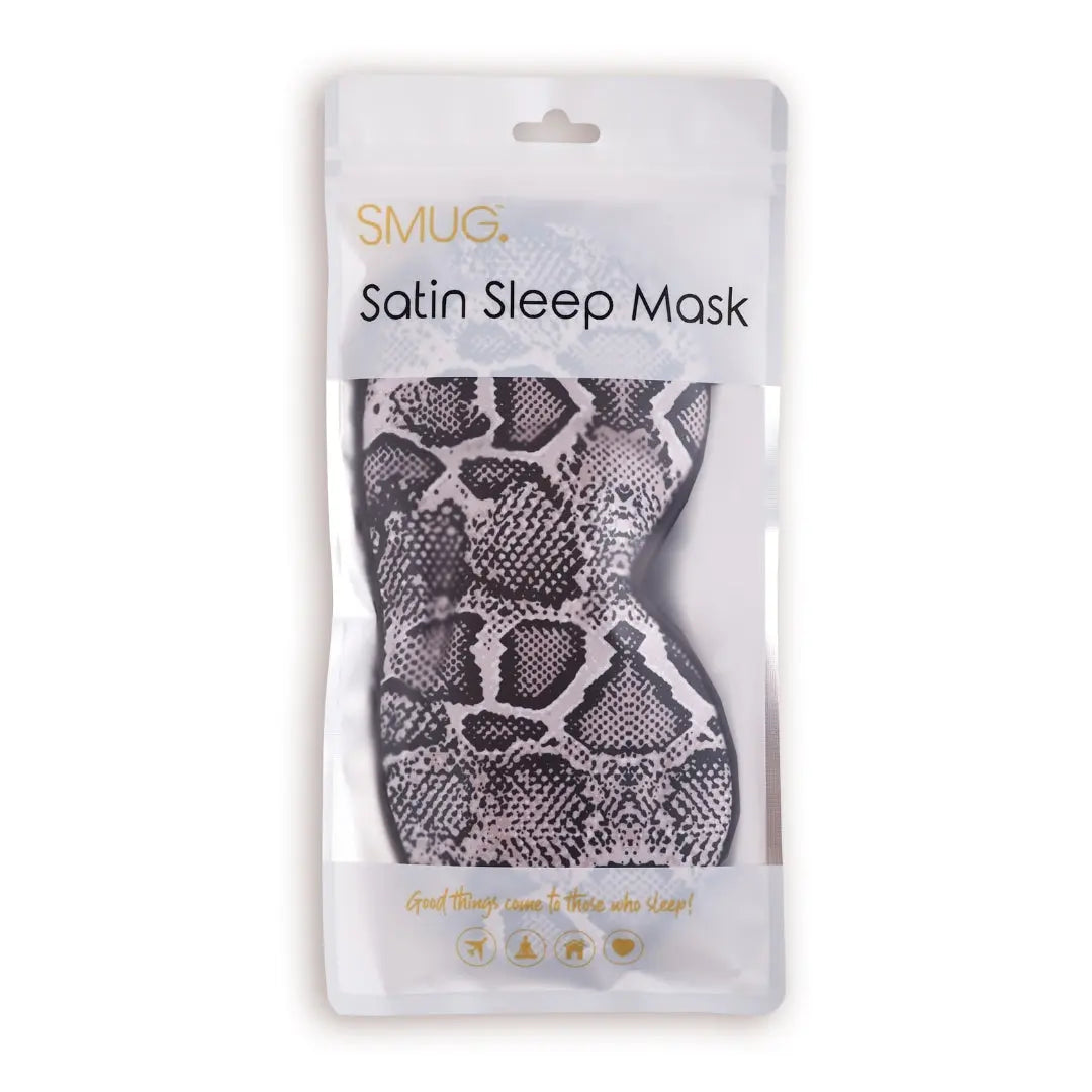 Satin Sleep Mask - Snake Print SMUG