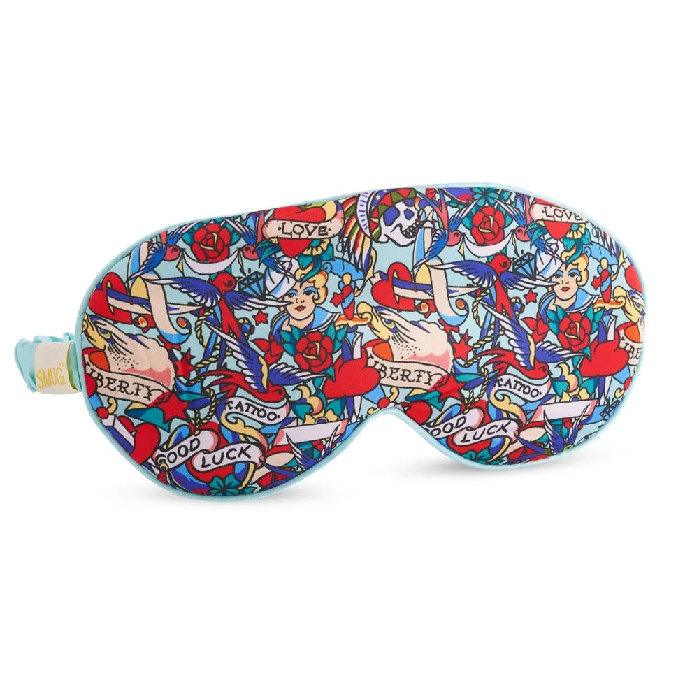 Satin Sleep Mask - Tattoo Print SMUG