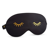 Satin Sleep Mask - Wink Print, Black SMUG