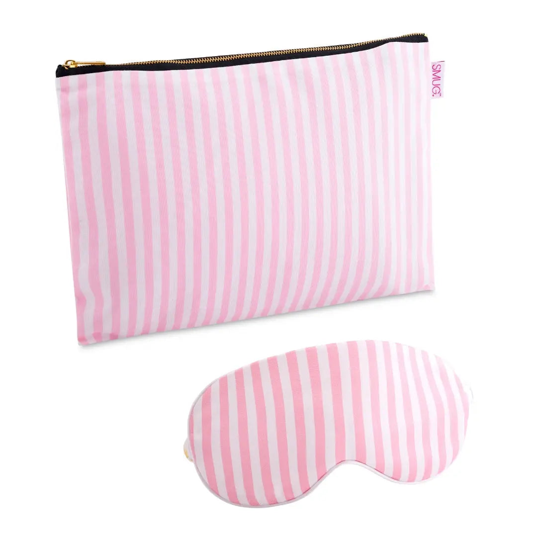 Satin Sleep Mask & Accessories Bag Set - Candy Shop Print SMUG
