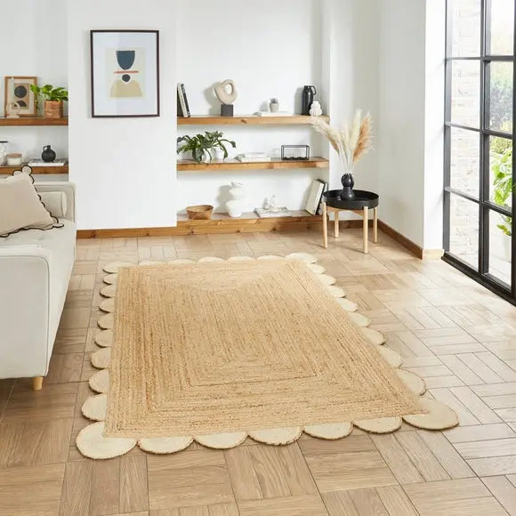 Savannah Scallop Jute Rug Dunelm