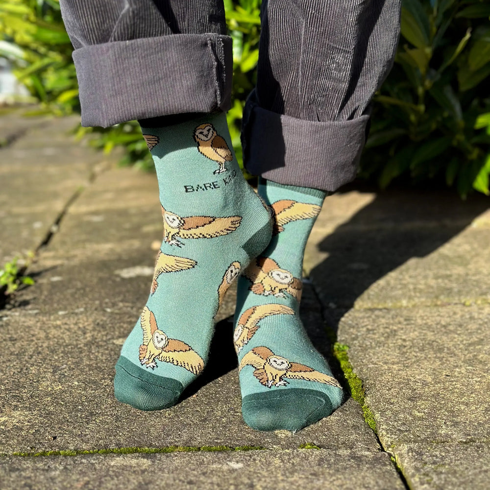 Save the Barn Owls Bamboo Socks Bare Kind