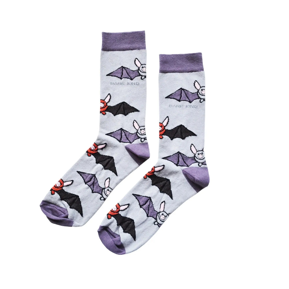 Save the Bats Bamboo Socks Bare Kind
