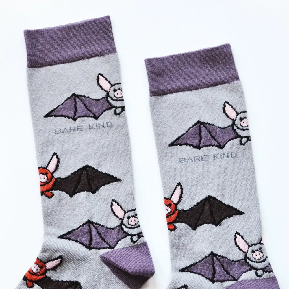 Save the Bats Bamboo Socks Bare Kind