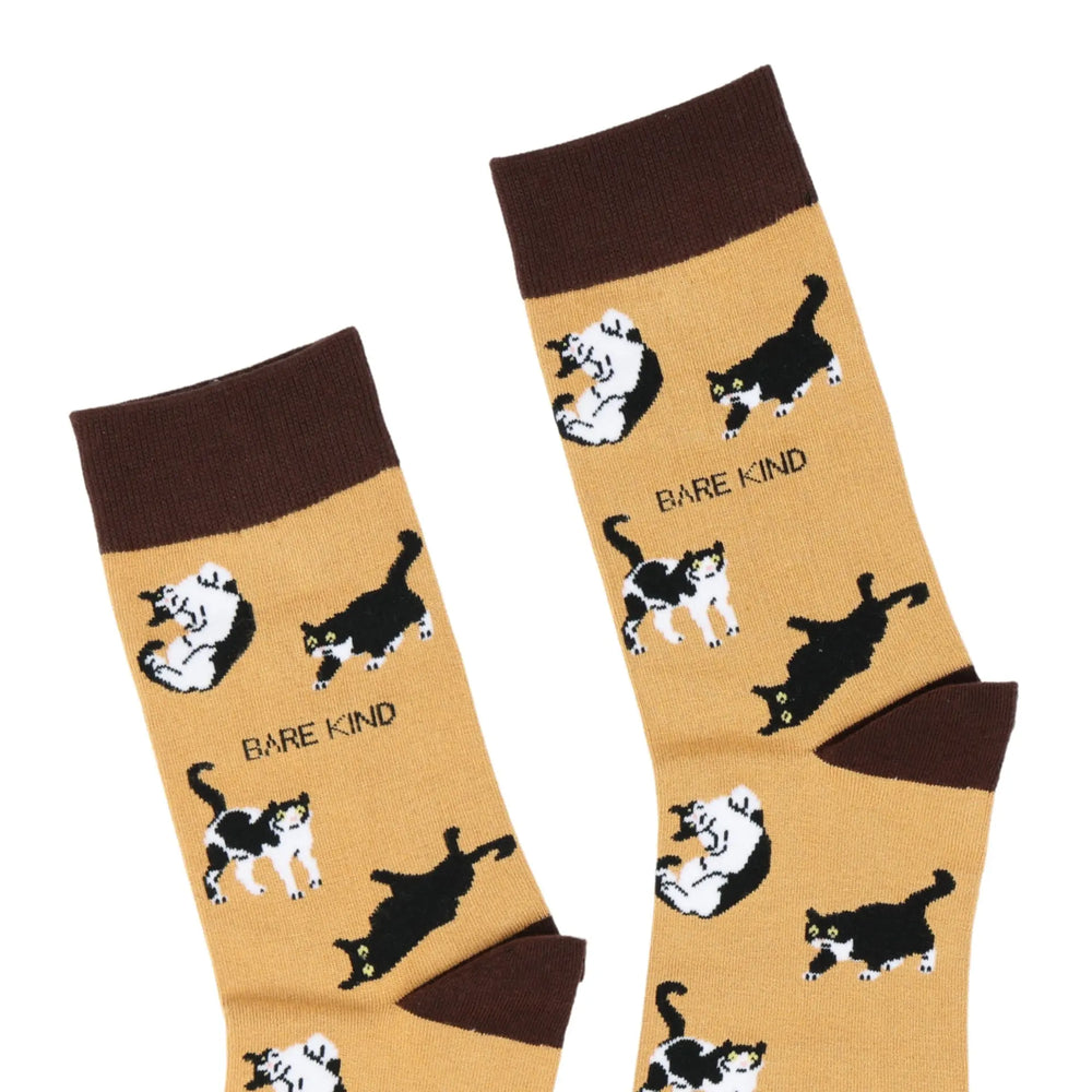 Save the Brown Cat Bamboo Socks Bare Kind