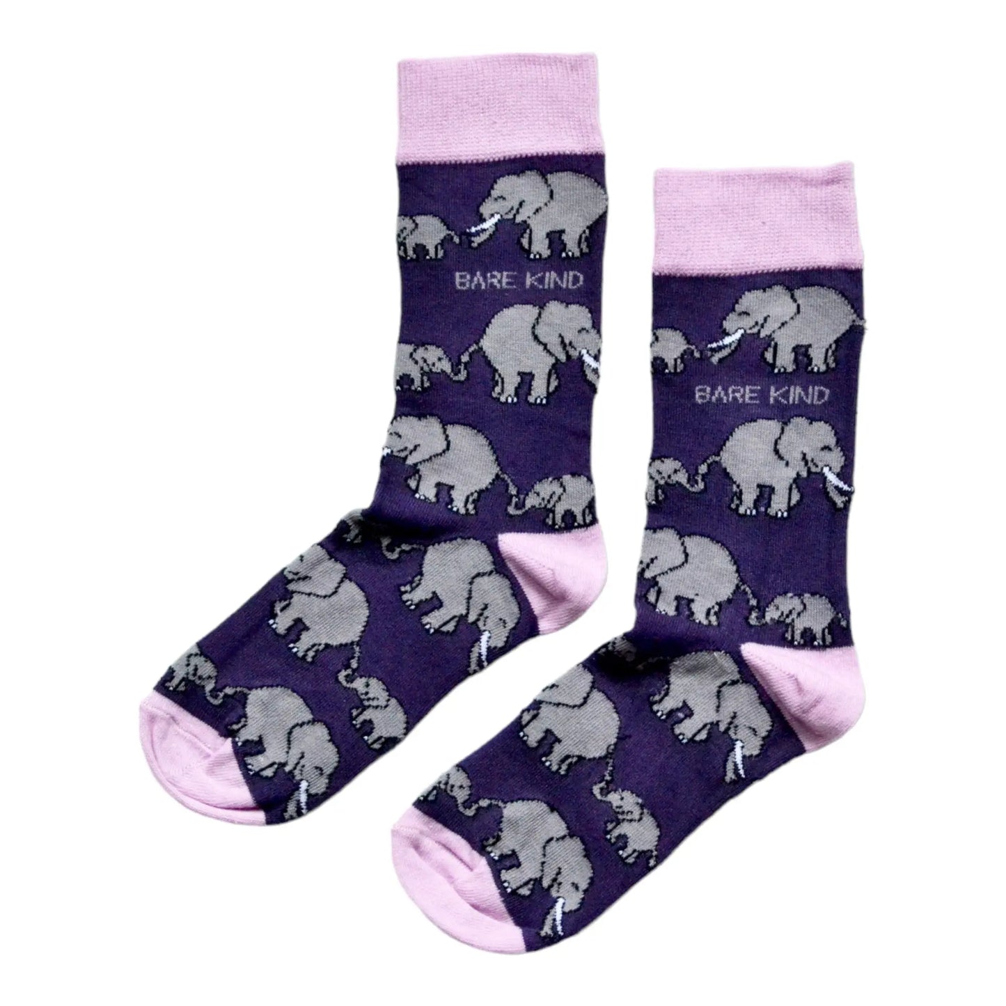 Save the Elephants Bamboo Socks Bare Kind