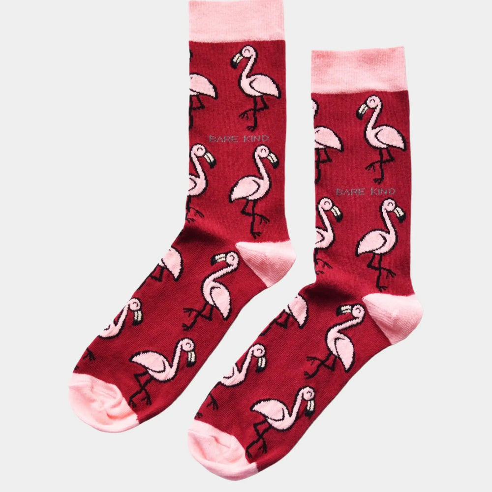 Save the Flamingos Bamboo Socks Bare Kind