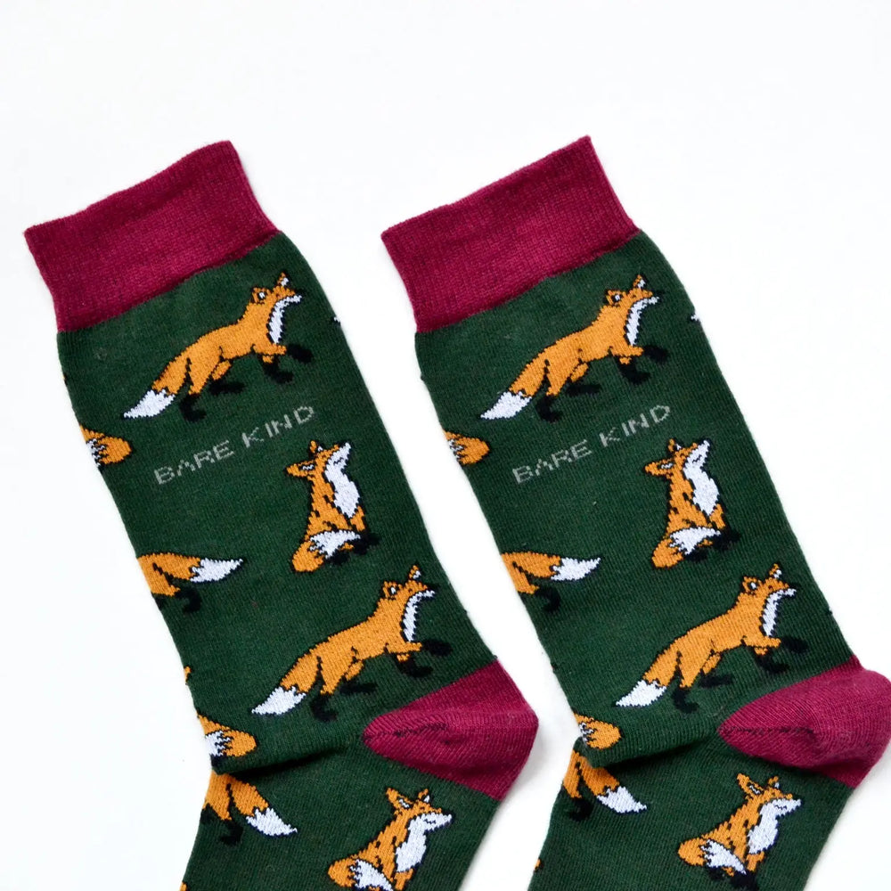 Save the Foxes Bamboo Socks Bare Kind