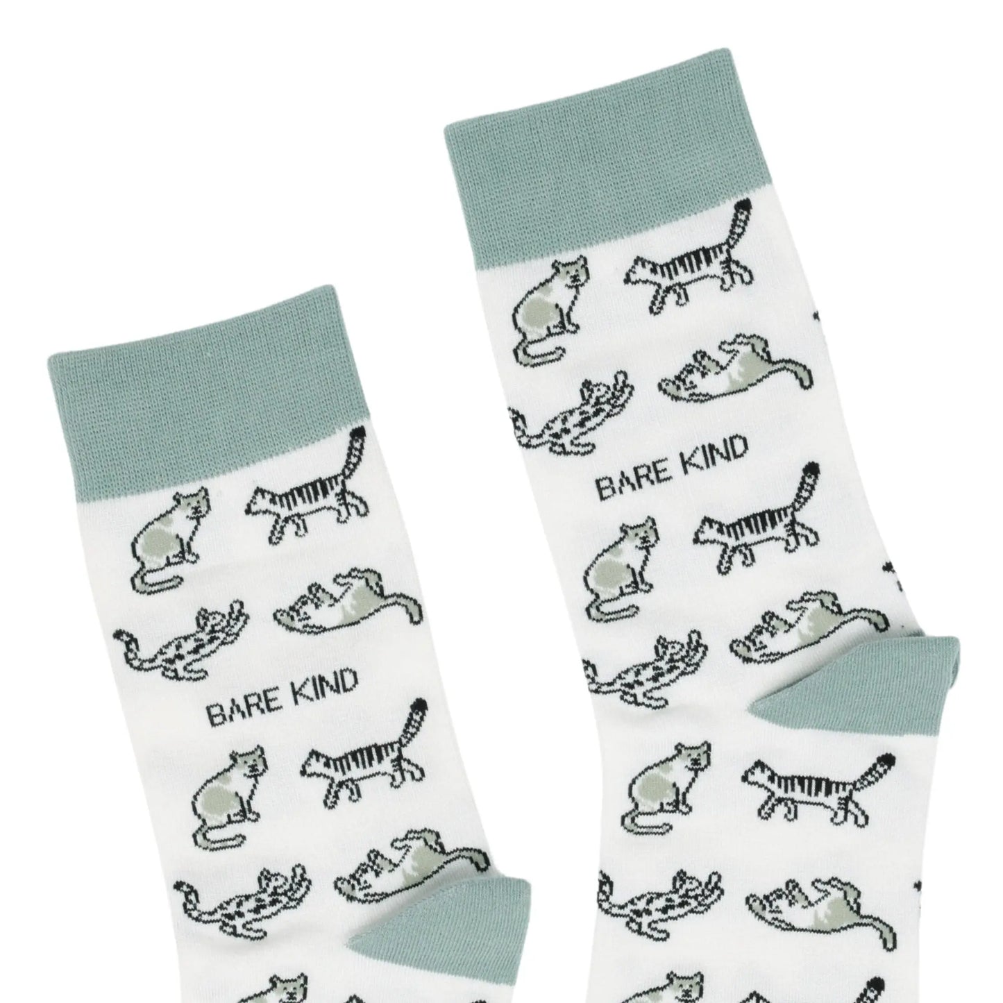 Save the Green Cat Bamboo Socks Bare Kind