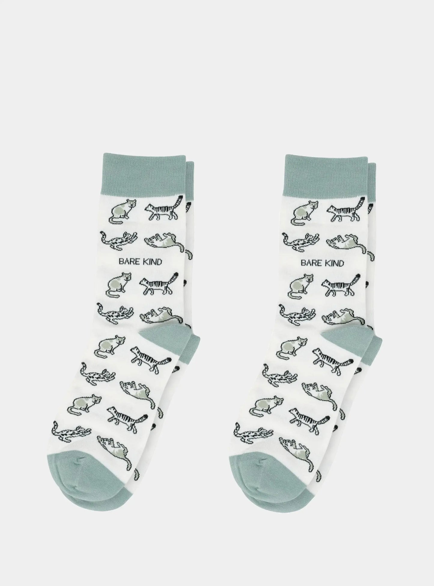 Save the Green Cat Bamboo Socks Bare Kind