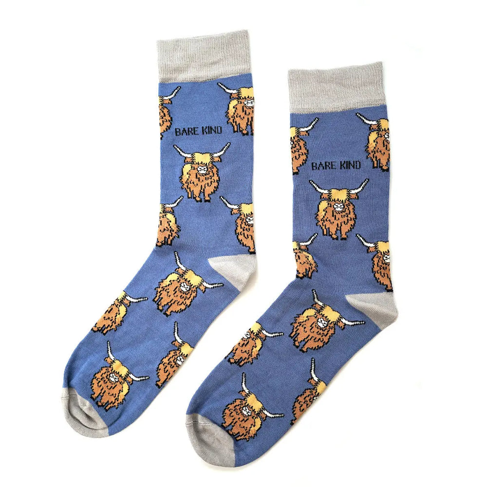 Save the Highland Cow Bamboo Socks Bare Kind