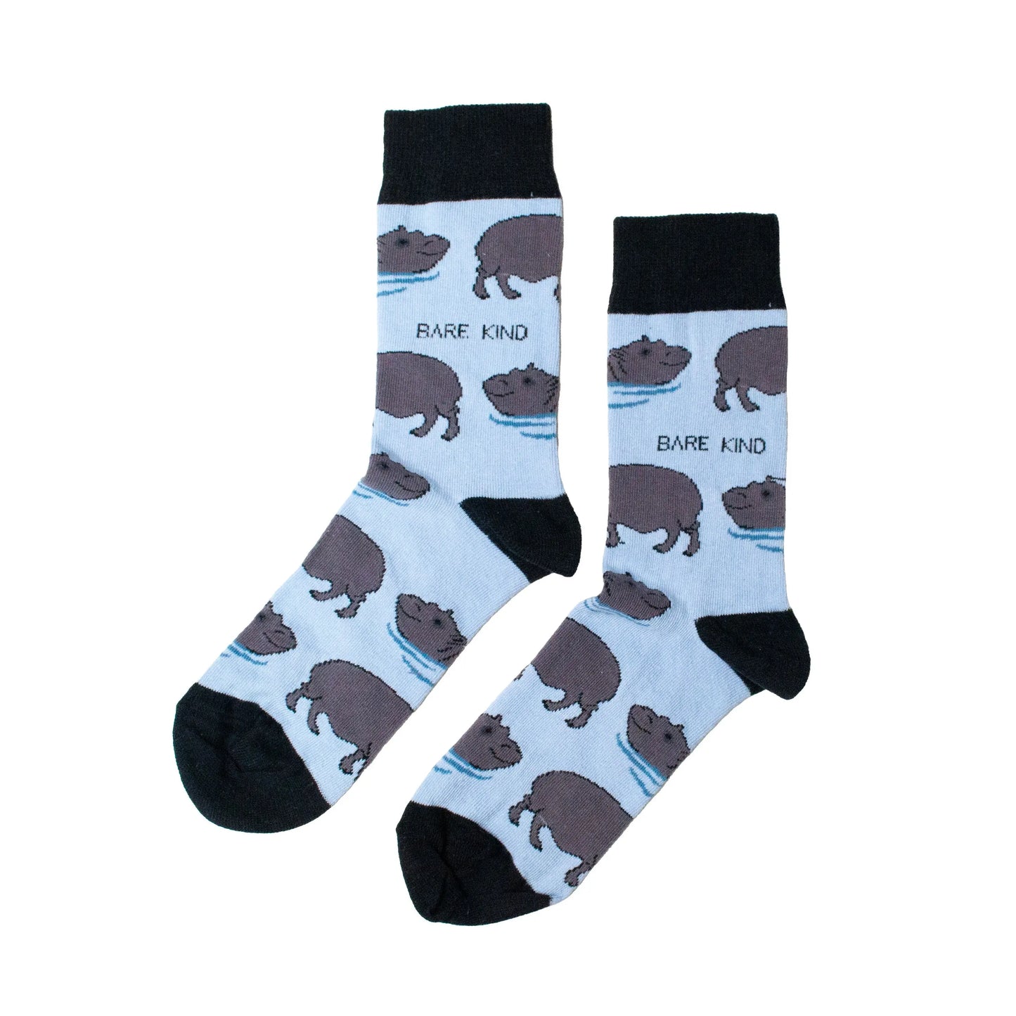 Save the Hippos Bamboo Socks Bare Kind