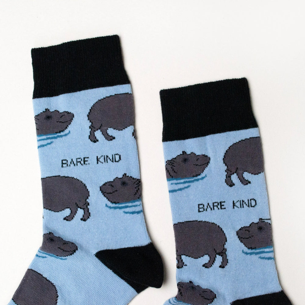 Save the Hippos Bamboo Socks Bare Kind