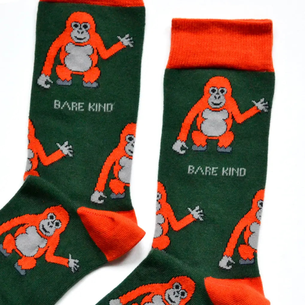 Save the Orangutans Bamboo Socks Bare Kind