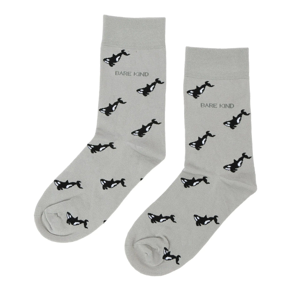 Save the Orca Small Motif Socks Bare Kind