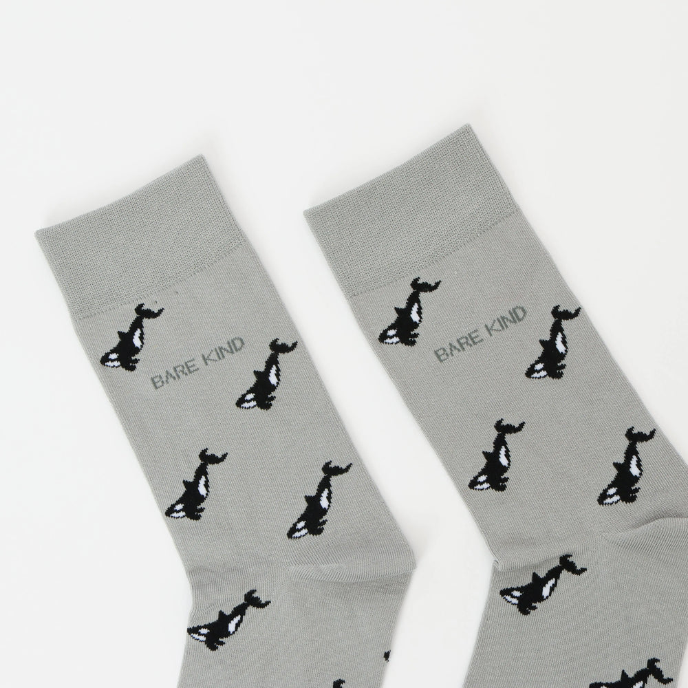 Save the Orca Small Motif Socks Bare Kind