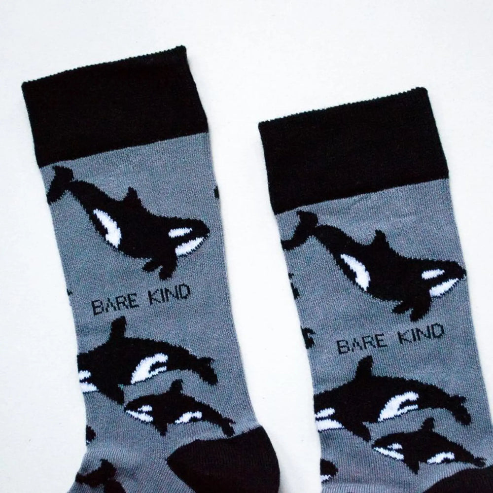 Save the Orcas Bamboo Socks Bare Kind