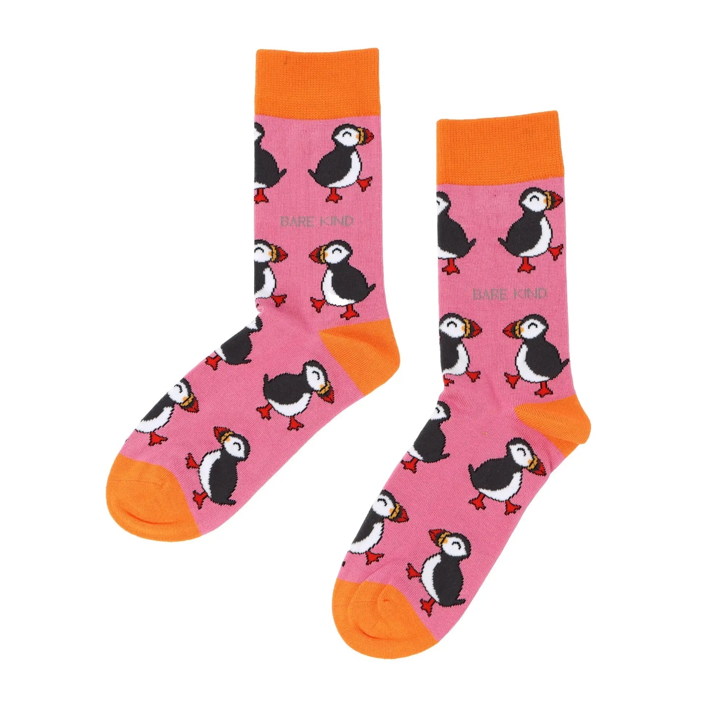 Save the Pink Puffin Bamboo Socks Bare Kind