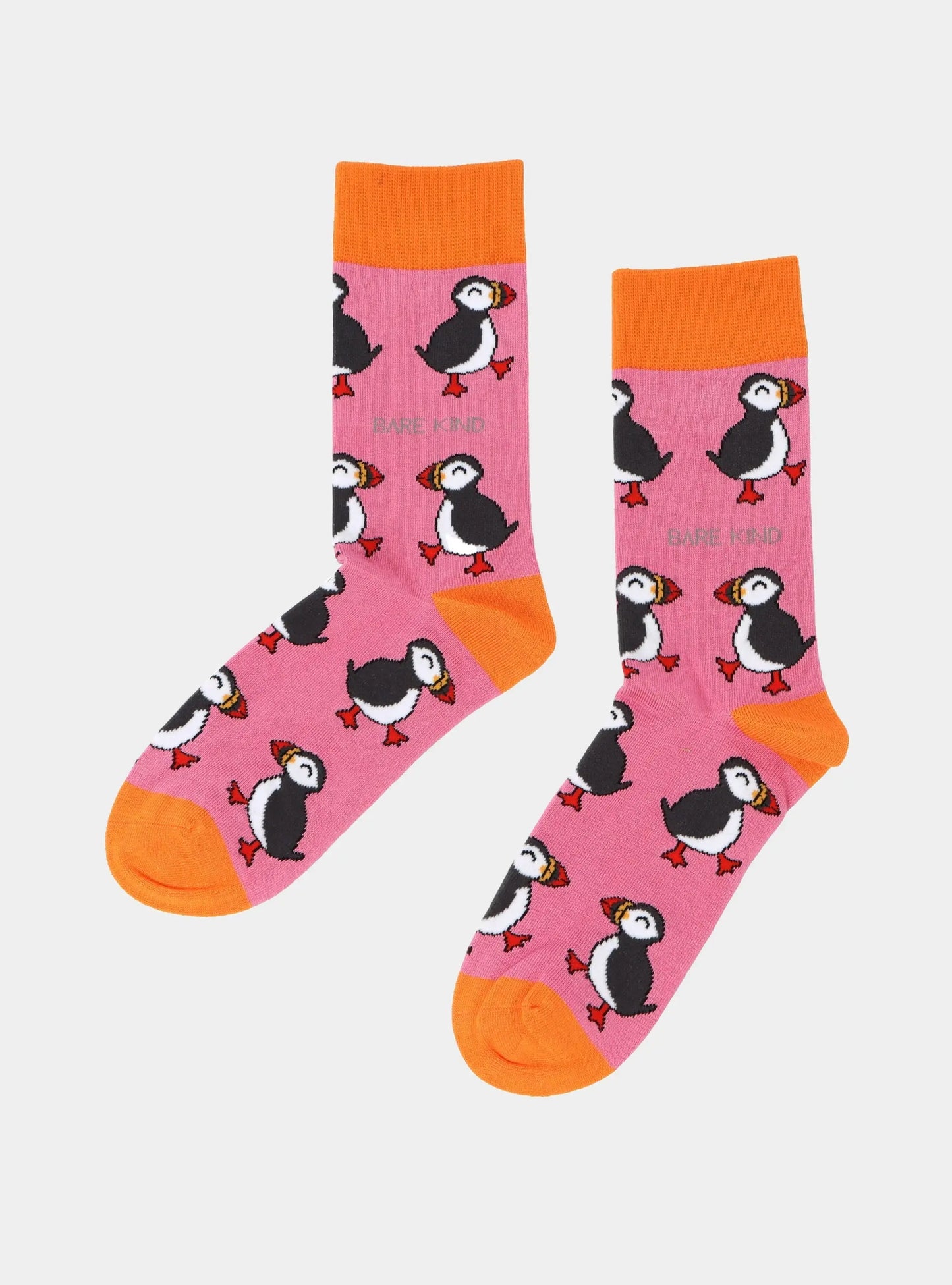 Save the Pink Puffin Bamboo Socks Bare Kind