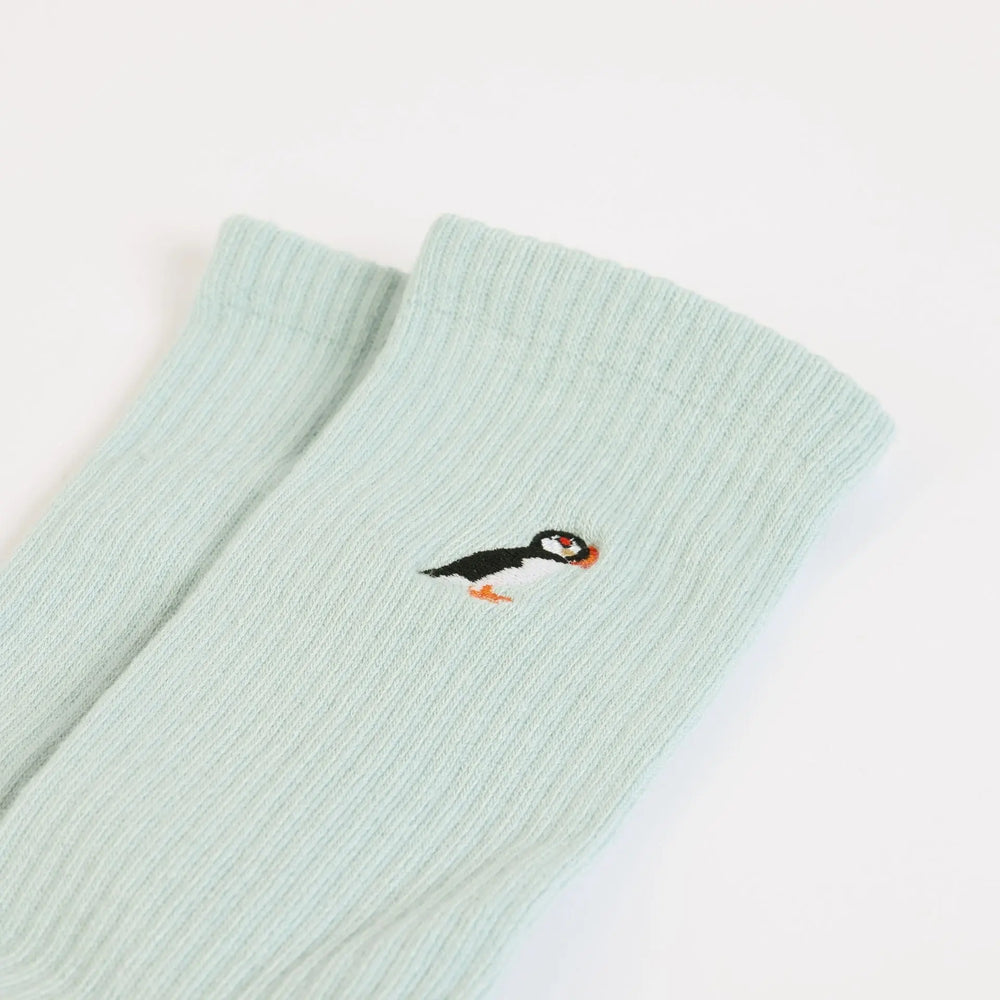 Save the Puffin Ribbed Bamboo Socks Bare Kind