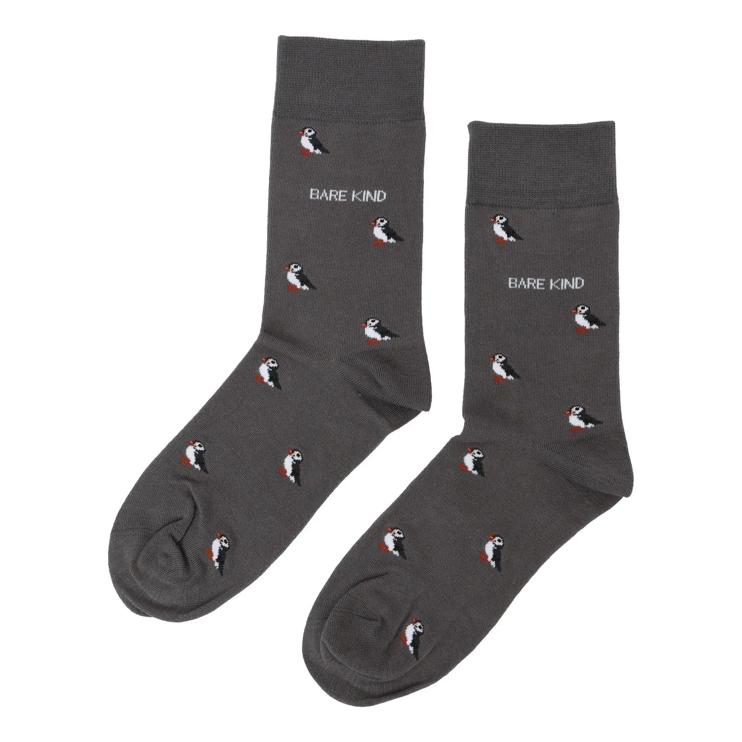 Save the Puffin Small Motif Bamboo Socks Bare Kind