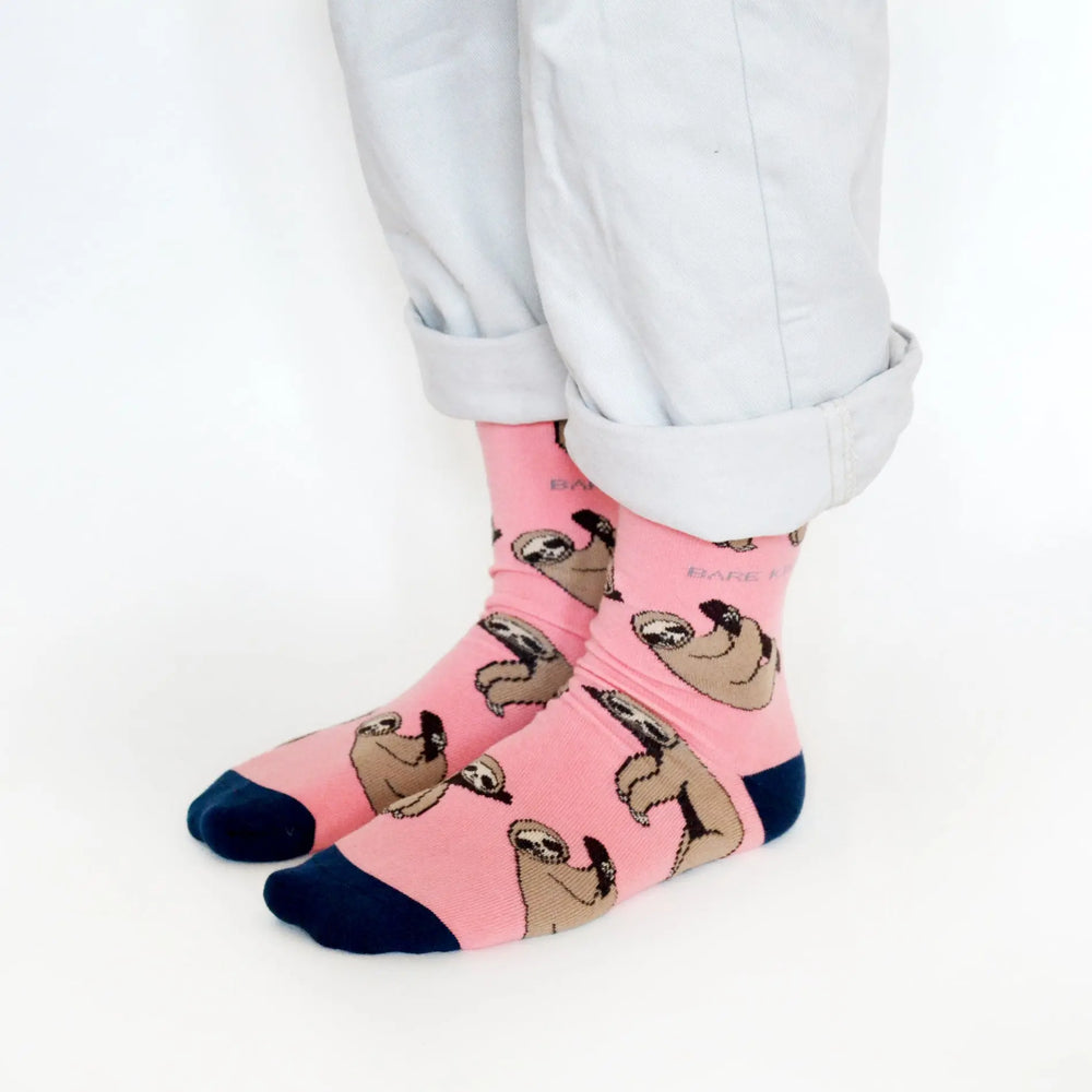 Save the Sloths Bamboo Socks Bare Kind