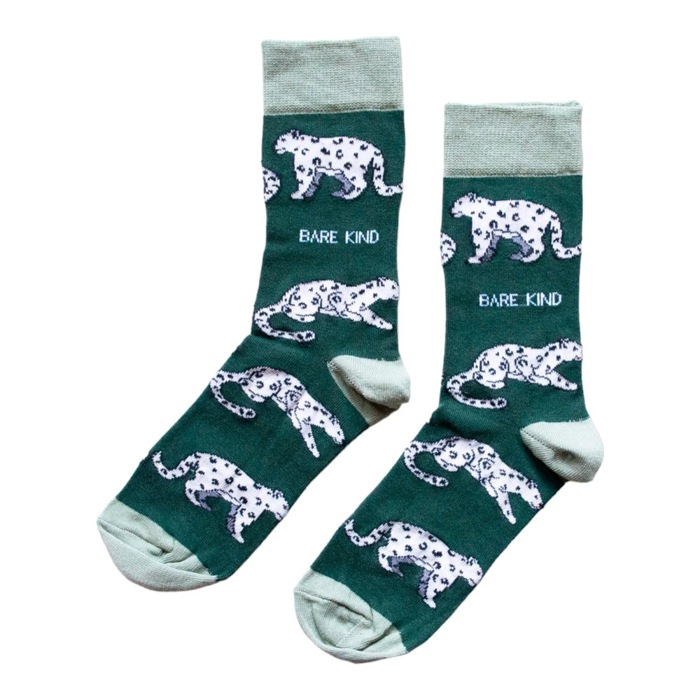 Save the Snow Leopards Bamboo Socks Bare Kind