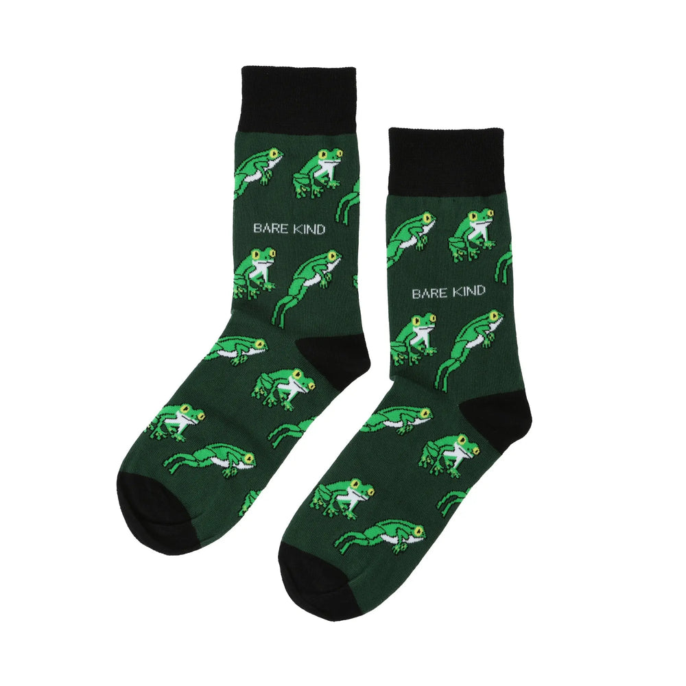 Save the Tree Frog Bamboo Socks Bare Kind