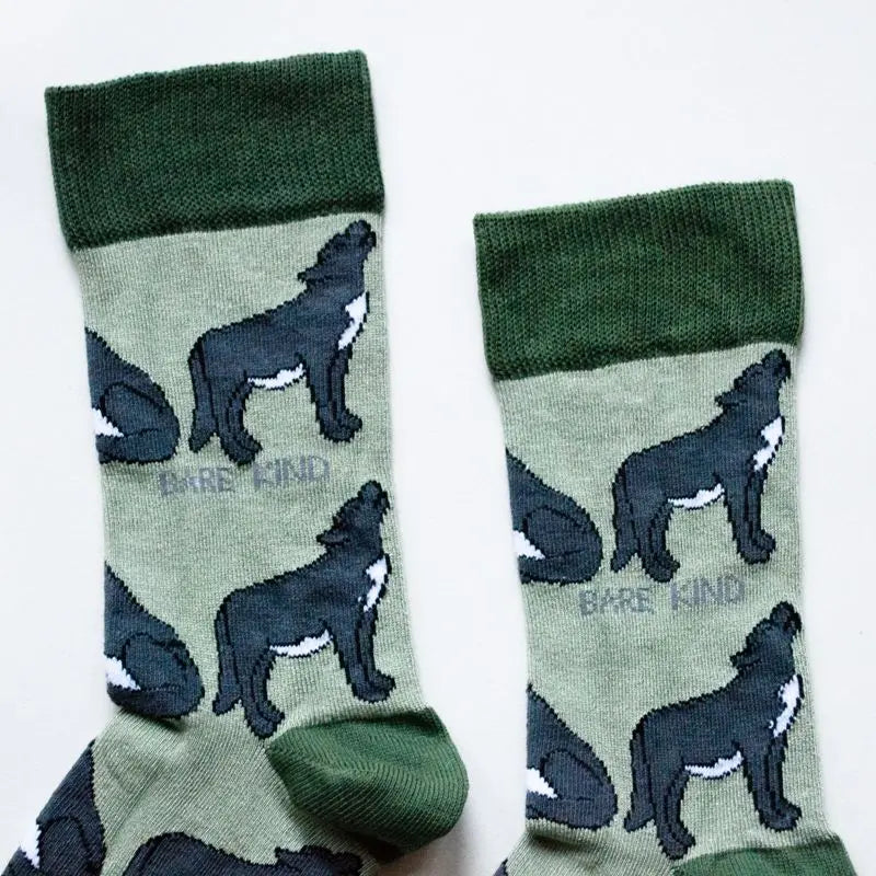 Save the Wolves Bamboo Socks Bare Kind