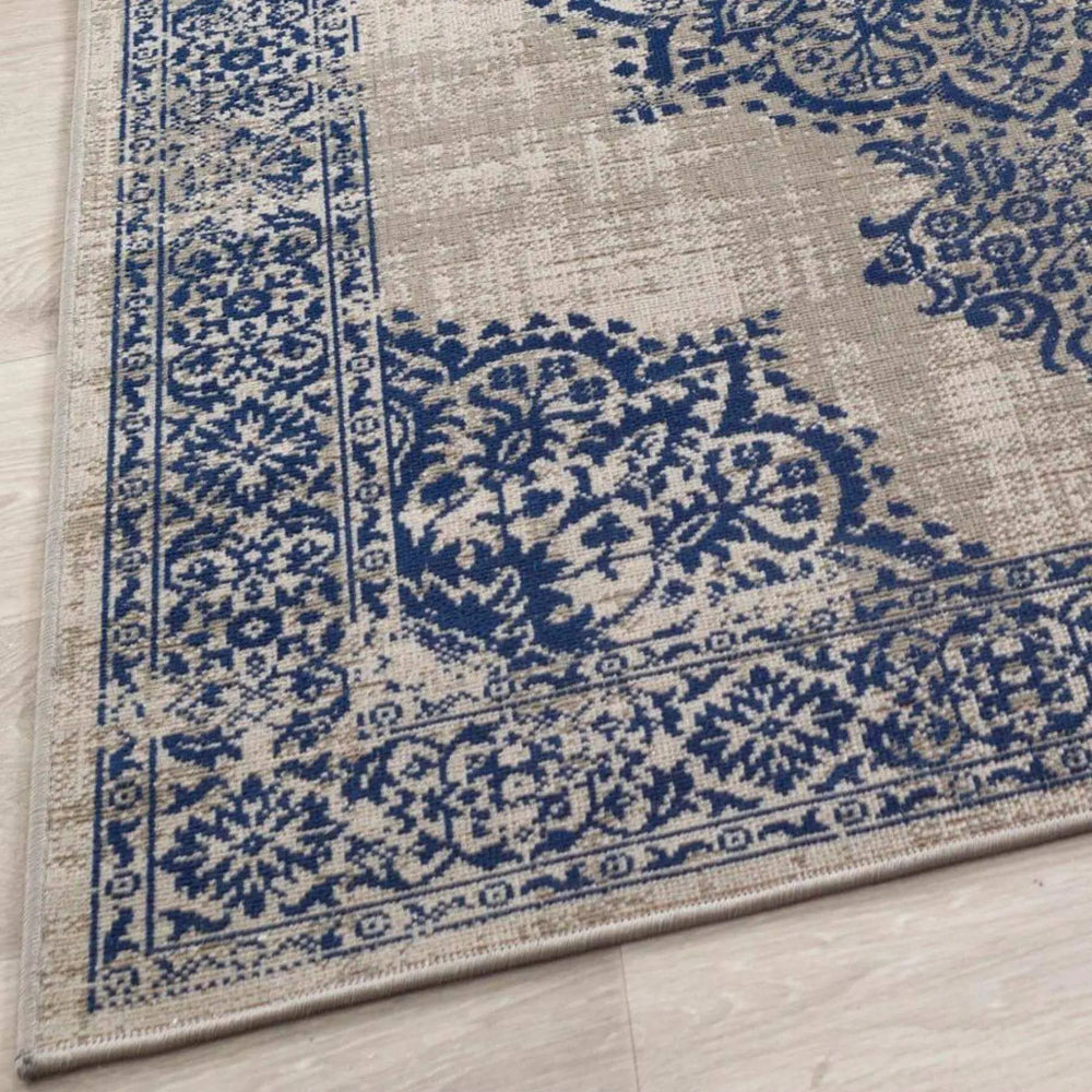 Saville Grey/Blue Vintage Rug The Rugs