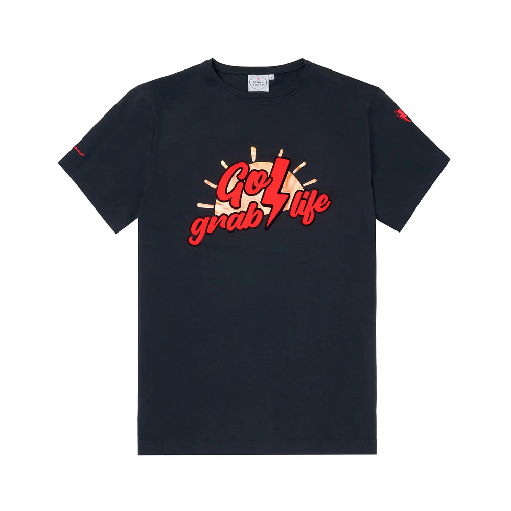 Scamp & Dude x Nicky Newman Navy 'Go Grab Life' Charity Relaxed Band T-Shirt Scamp & Dude