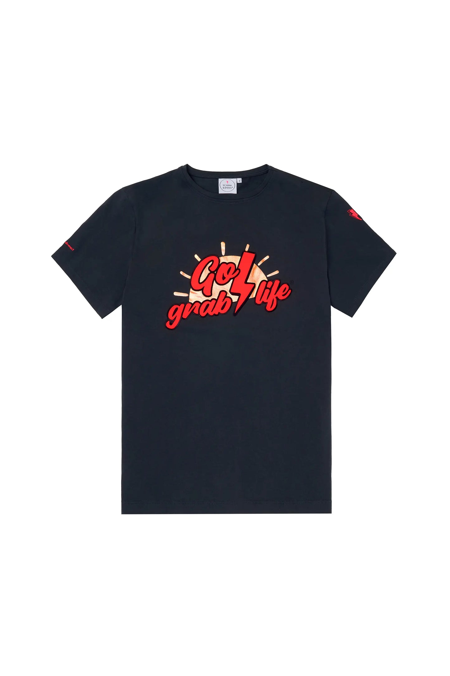 Scamp & Dude x Nicky Newman Navy 'Go Grab Life' Charity Relaxed Band T-Shirt Scamp & Dude