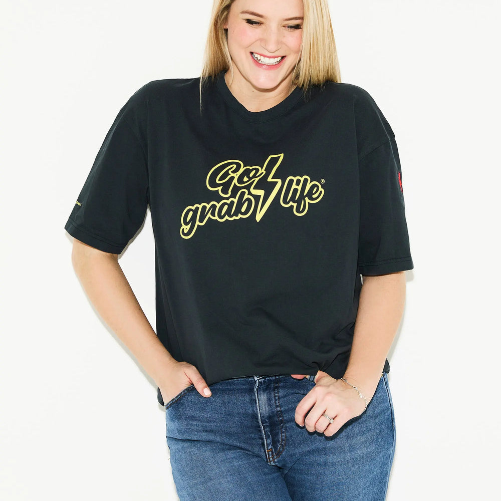 Scamp & Dude x Nicky Newman Navy 'Go Grab Life' Charity Unisex T-Shirt Scamp & Dude