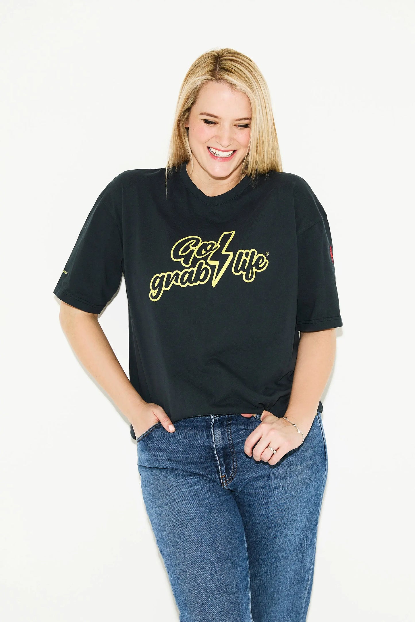 Scamp & Dude x Nicky Newman Navy 'Go Grab Life' Charity Unisex T-Shirt Scamp & Dude