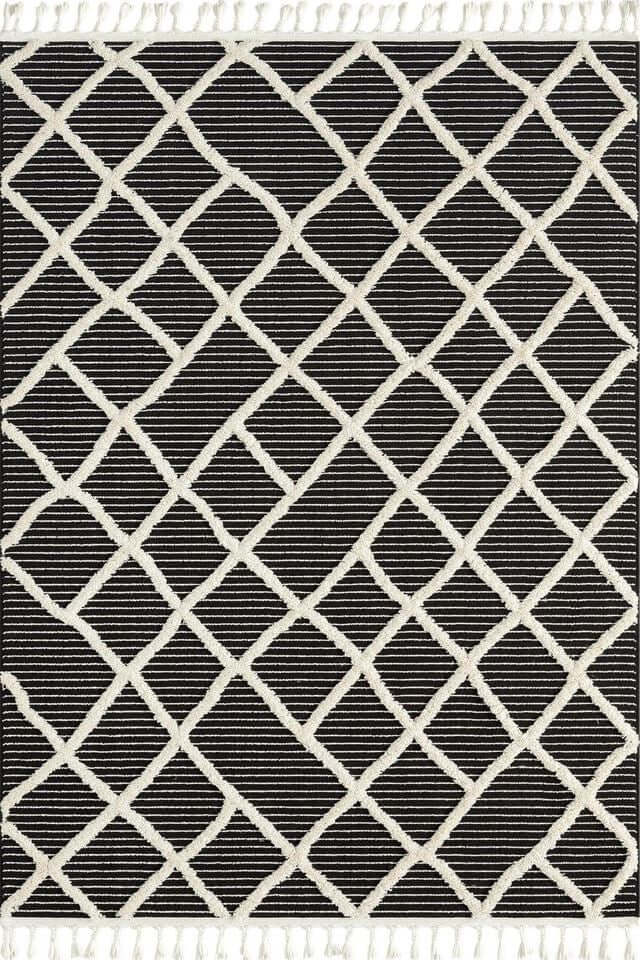 Scandi Indoor Rug Anthracite & White The Rugs