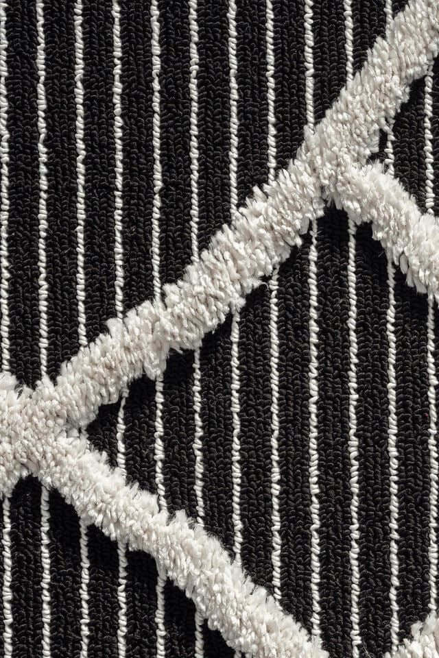 Scandi Indoor Rug Anthracite & White The Rugs
