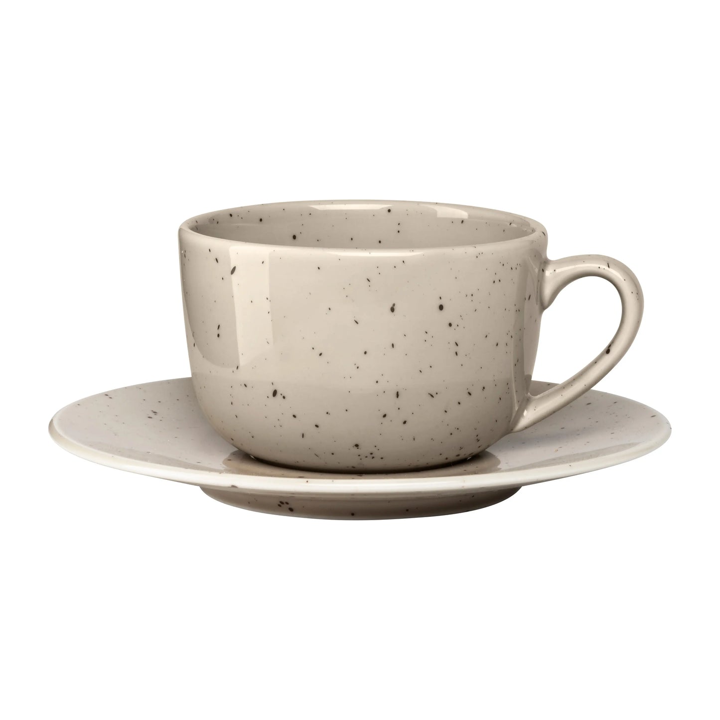 Scandi Living Freckle Cup With Saucer 26 Cl Beige Scandi Living