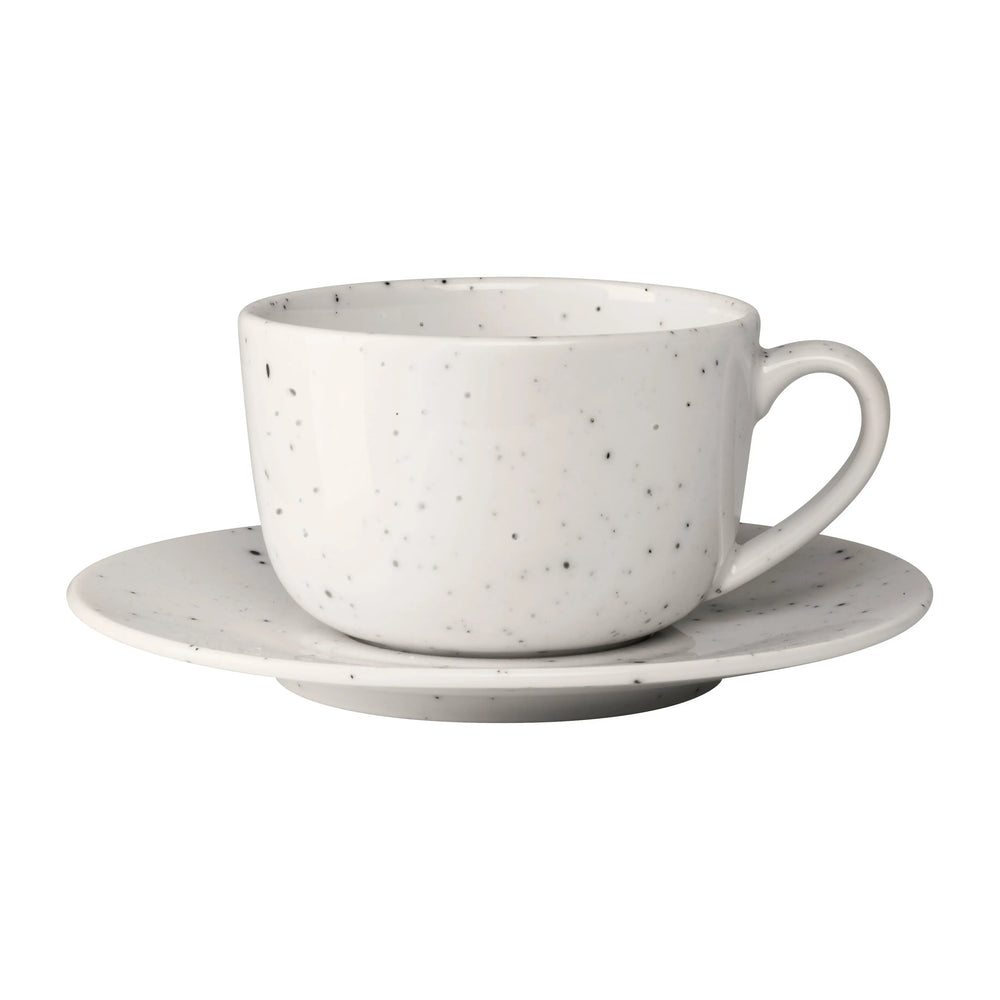 Scandi Living Freckle Cup With Saucer 26 Cl White Scandi Living