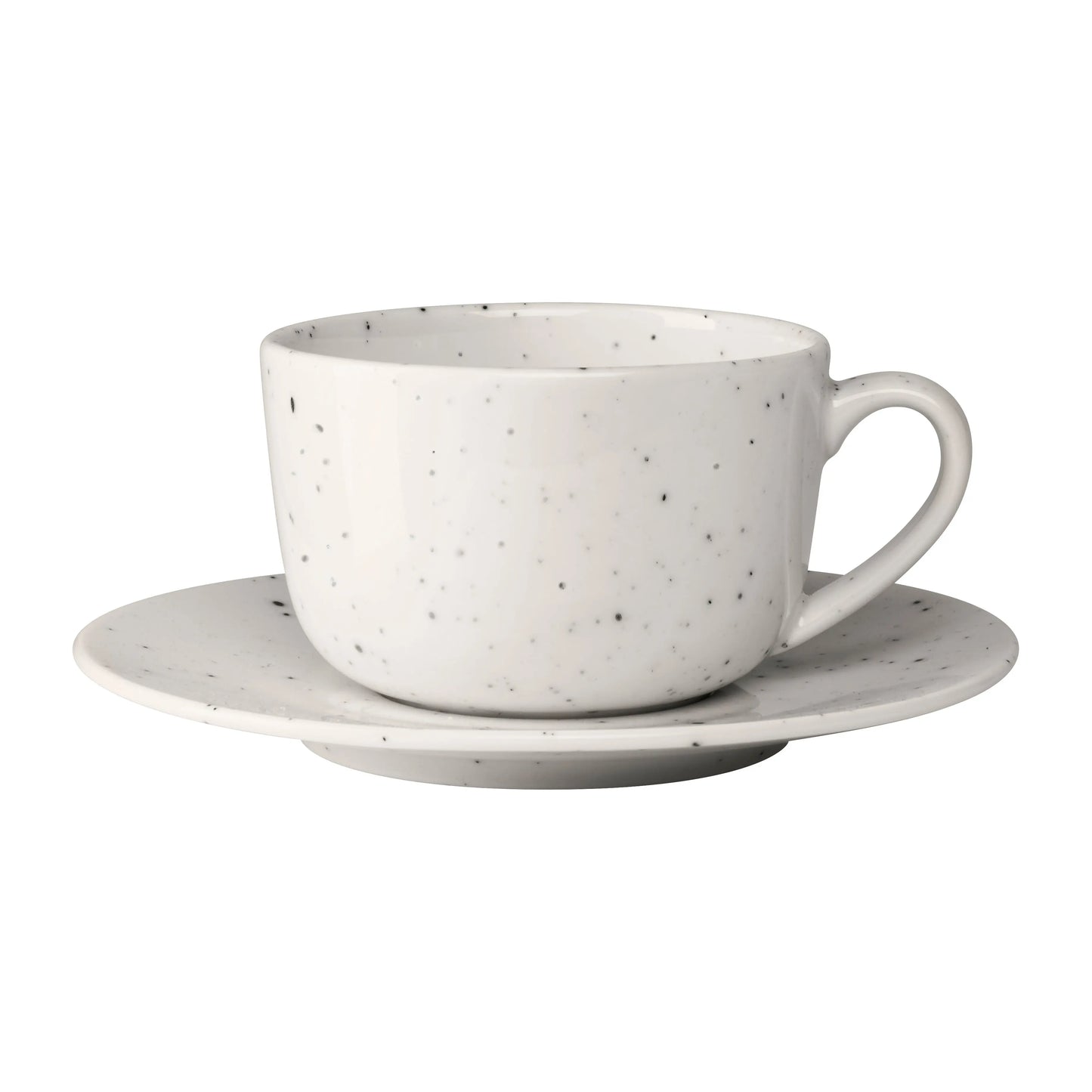 Scandi Living Freckle Cup With Saucer 26 Cl White Scandi Living