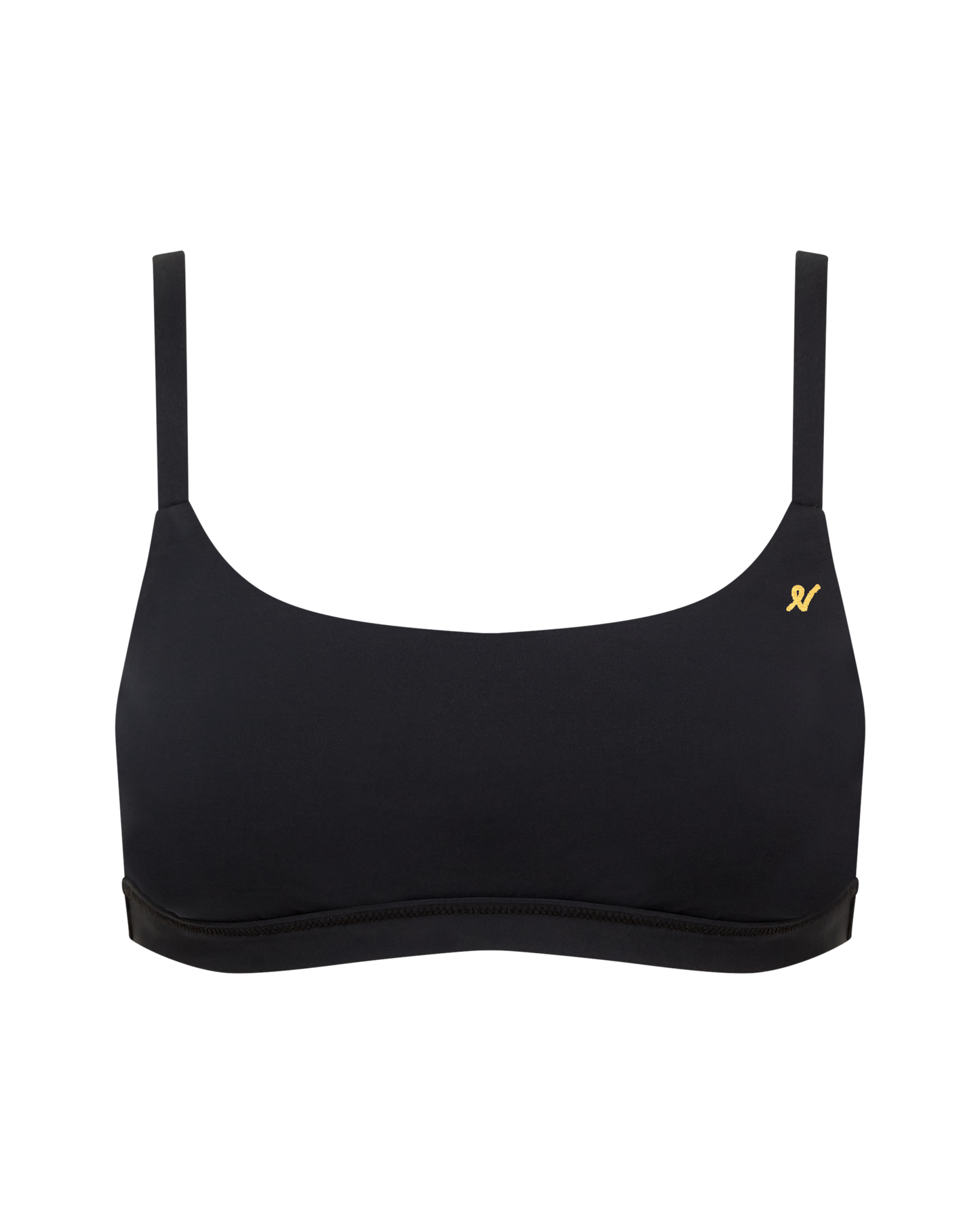 The Stretch Scoop Neck Bralette - Black Nudea