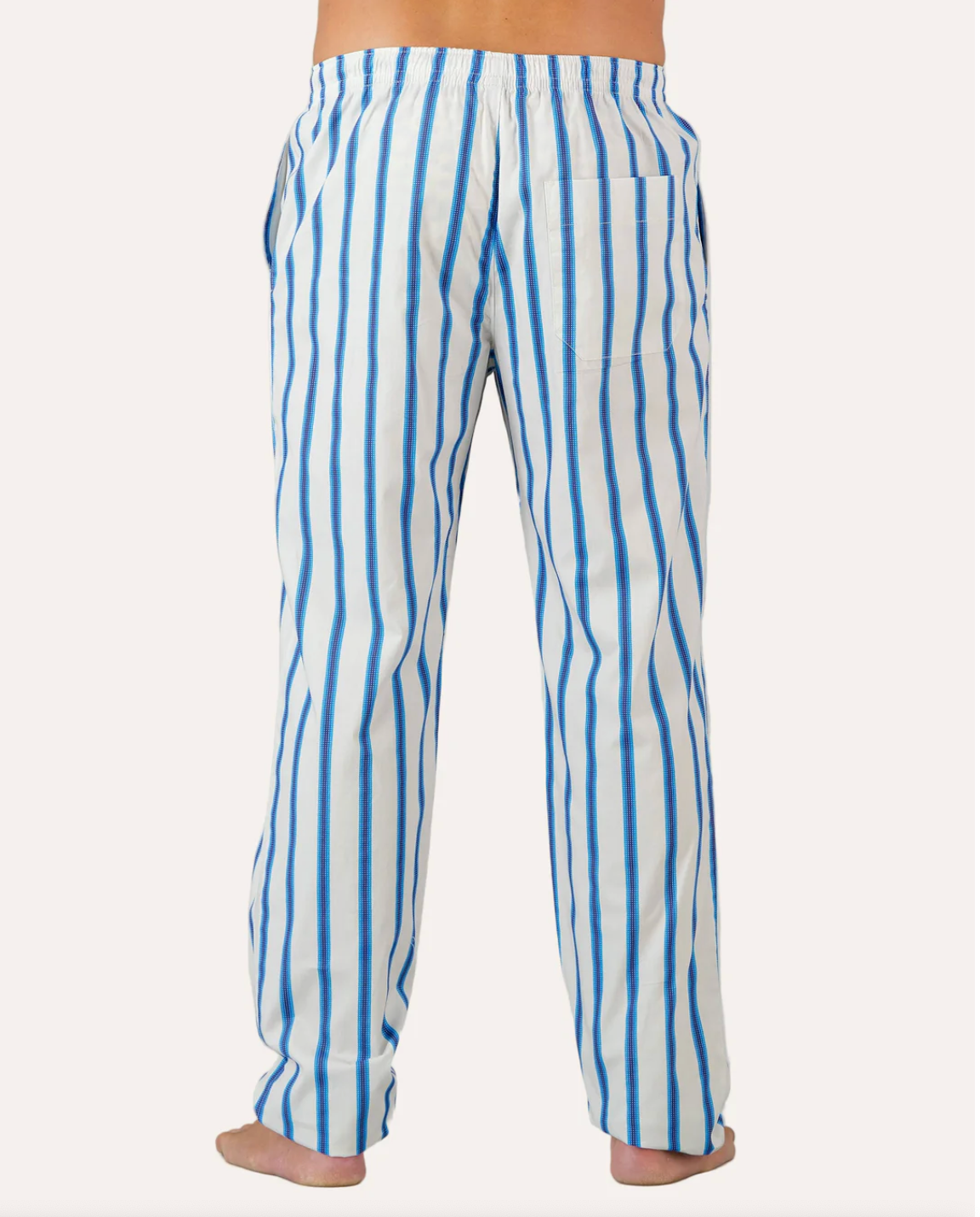 Mens Lounge Pants - Retro Blue Stripe Woodstock Laundry