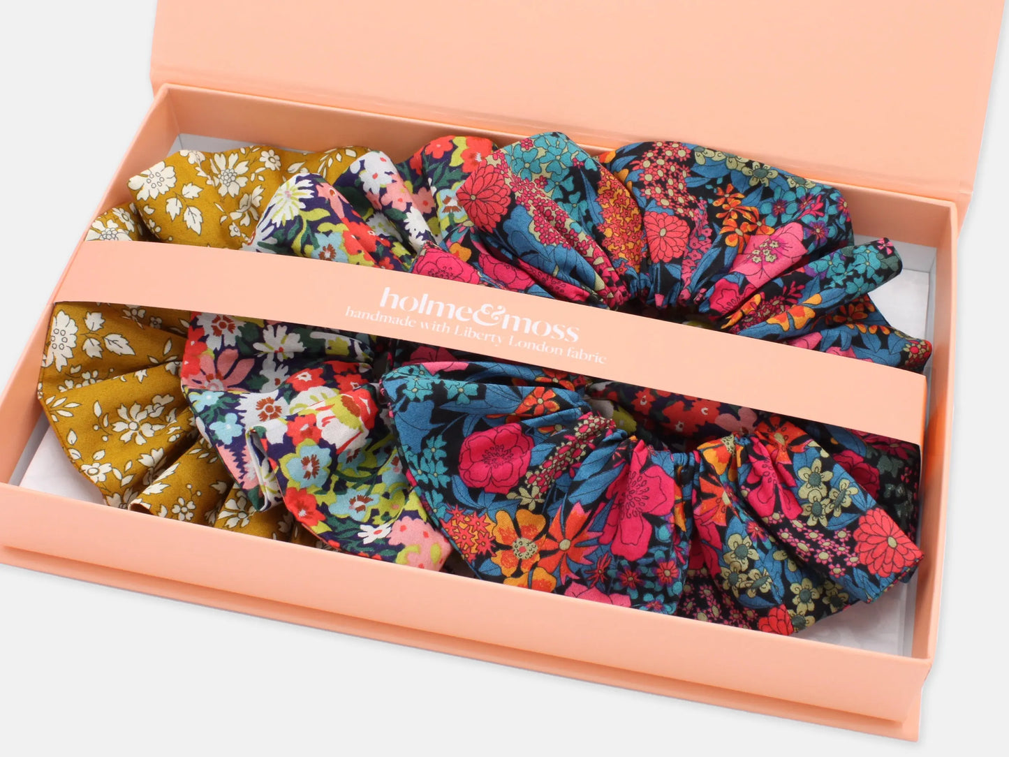 Scrunchie Gift Box, Liberty Print Pop Classics Collection, Set of Three Holme & Moss