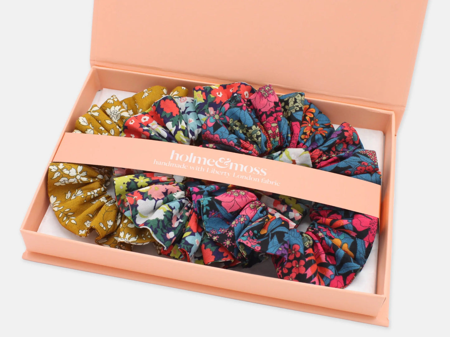 Scrunchie Gift Box, Liberty Print Pop Classics Collection, Set of Three Holme & Moss